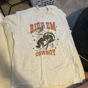Bella Canvas Gray 'Ride Em Cowboy' Tee